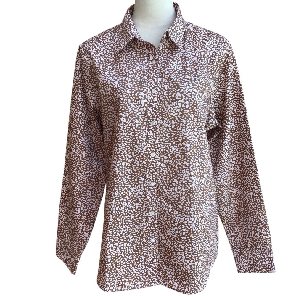 Lands End No Iron Supima Button Down Long Sleeve Shirt Size 16 NEW